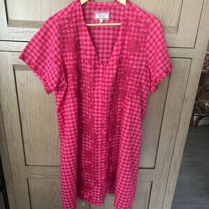 Johnny Was Fuscia Pink Mini-dress Ladies Size XL